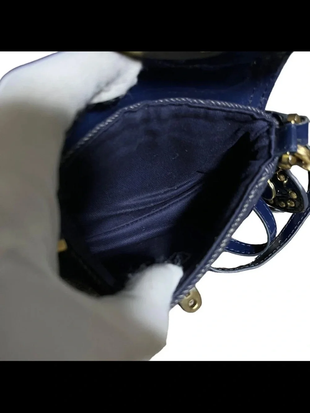 Mulberry Navy Quilted Denim and Leather Crossbody Bag